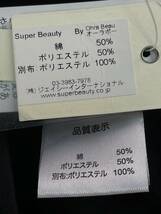 Wm703 新品 未使用 Super Beauty スーパービューティ オーラボー チュニック ブラウス フリル 7部袖 カットソー 黒 40_画像10