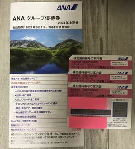 全日空(ANA)株主優待券 3枚 2025年5月31日まで（最新優待券）