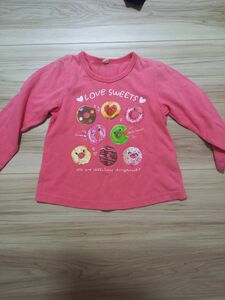 長袖Tシャツ キッズ トップス ドーナツ ロンティー