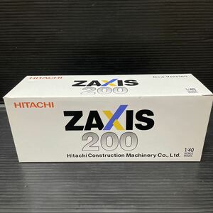 HITACHI 1/40 ZAXIS200 ショベルカー ミニチュア 日立 ダイキャストモデル ミニ 油圧ショベル 日立建機 非売品　美品