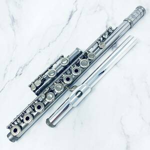 150) 即決価格 ムラマツ フルート 頭部管銀製 インラインリングキー ヴィンテージ Muramatsu Flute Inline Ring Key Head Silver