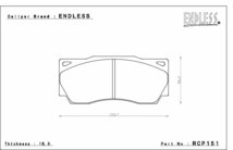 エンドレスキャリパーキット 補修ブレーキパッド NEW タイプR RCP151TRN 4POT/チビ6/Racing4/レガシィ6&4/フォレスター6&4 6/4pot_画像2