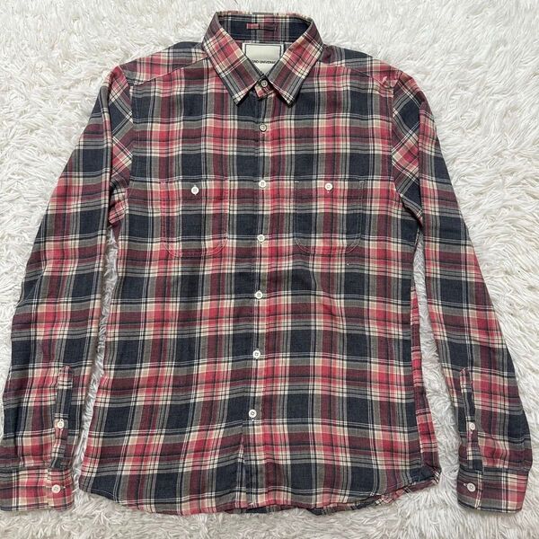 長袖シャツ ネルシャツ ナノユニバース L nano universe チェックシャツ