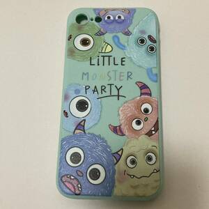 新品 iphoneケース 7/8/SE2.3用 かわいいモンスター柄 出し入れしやすいソフトケース お子さん 女性 ファンタジー グリーン　ブルー