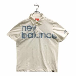 coco★ニューバランス★New Balance golf★半袖ポロシャツ★シンプル★白★ホワイト★5(L)★中古※レターパックプラス発送可★91006