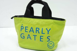 coco★パーリーゲイツ★PEARLY GATES★カートバッグ★ラウンドバッグ★黄緑★USED※レターパックプラス発送可★86285