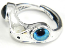 ◆ カエル リング ◆ 蛙 青い目 リング 指輪 かえる アニマル / レディース メンズ 男女兼用 ◆ 送料無料 ◆_画像4