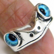◆ カエル リング ◆ 蛙 青い目 リング 指輪 かえる アニマル / レディース メンズ 男女兼用 ◆ 送料無料 ◆_画像1