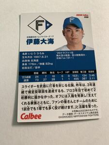 【送料無料】カルビー プロ野球チップス 2024年北海道日本ハムファイターズ 伊藤大海 （いとうひろみ）エラーカード 