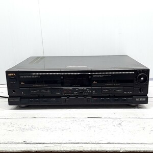 【通電確認済】 AIWA AD-WX808 STEREO CASSETTE DECK Audio アイワ ステレオ カセット デッキ オーディオ SN45436013