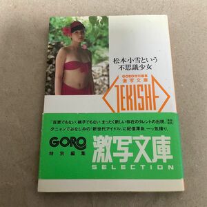 篠山紀信 激写文庫 帯付初版 松本小雪 小学館 GORO特別編集