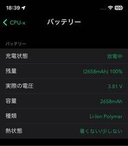 Apple iPhone XS スペースグレイSIMフリー 美品　バッテリー交換済み100%_画像6