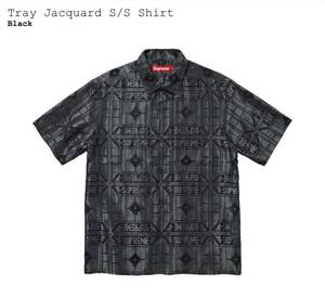 定価スタート☆Mサイズ☆supreme Tray Jacquard S/S Shirt ブラック　シュプリーム　