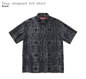 定価スタート☆XLサイズ☆supreme Tray Jacquard S/S Shirt ブラック　シュプリーム　