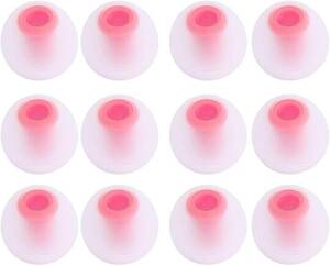 White-Pink L A-Focus イヤーピース L 12個 低音強化 2種類の硬度のシリコン ハイブリッド SONYMDR