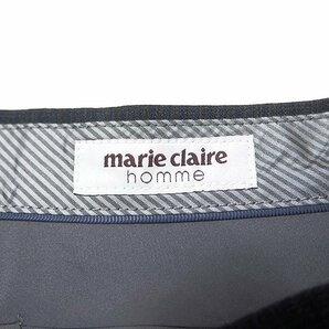 新品 マリクレールオム 春夏 ウールライク スラックス 94(XL以上) 濃灰 【P22892】 marie claire homme パンツ メンズ コンフォートの画像7