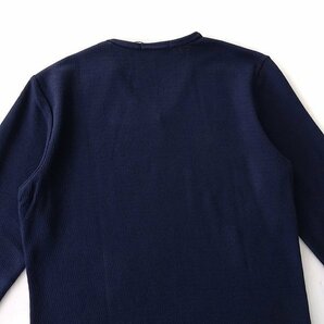 新品 ニコル ハニカム Vネック 長袖 カットソー 48(L) 濃紺 【I40078】 NICOLE Selection 春夏 メンズ Tシャツ ロンT サマー コットンの画像3