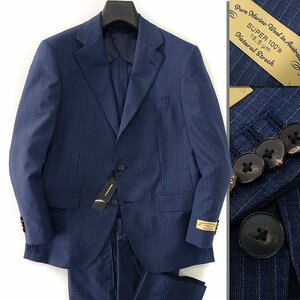  new goods suit Company Australia melino100's tropical suit A5(M) navy blue [J50780] 170-6D spring summer stretch summer stripe 