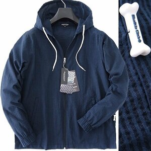  new goods shell tea Club 24SSsia soccer hood blouson LL navy blue stripe [SH1441101_79] Sheltie Club men's spring summer . summer 