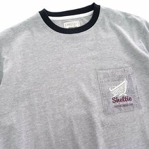 新品 シェルティークラブ 24SS デニム風 ポケット 半袖 Tシャツ M 灰 紺 【SH1442084_97】 Sheltie Club 春夏 メンズ カットソー 丸首_画像2