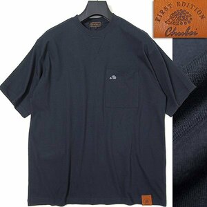 新品 チュウベイ 24SS コットン 刺繍ポケット 半袖 カットソー M 紺 【CH1442093_79】 CHUBEI 春夏 メンズ Tシャツ 丸首 ネームタグ