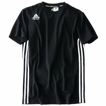 新品 アディダス スリーストライプス 半袖 カットソー パンツ セットアップ XL 黒 【I47377】 adidas メンズ スポーツ トレーニングウェア_画像4