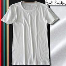 新品 ポールスミス アーティストストライプ 半袖 Tシャツ L 白 【I46910】 Paul Smith カットソー メンズ 吸水速乾 ストレッチ_画像1