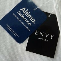 新品 山喜 エンビオム トリコット ニット ジャージー ボタンダウン シャツ L 白 【HJW409_1】 ENVY HOMME メンズ 長袖 イージーケア_画像8