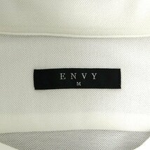 新品 山喜 エンビオム トリコット ニット ジャージー ボタンダウン シャツ L 白 【HJW409_1】 ENVY HOMME メンズ 長袖 イージーケア_画像9