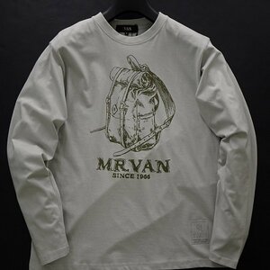 新品 ミスターヴァン 24年春夏 リュックサック プリント カットソー M 【va1741052_96】 MR.VAN メンズ 長袖 Tシャツ ロンT アウトドア