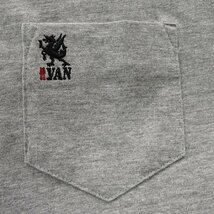 新品 ミスターヴァン 24年春夏 ロゴ刺繍 ポケット Tシャツ LL 灰 【VA1742005_97】 MR.VAN メンズ 半袖 丸首 カットソー コットン ポケT_画像4