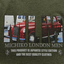 新品 ミチコロンドン 春夏 クラシックカー プリント Tシャツ M カーキ【ML9M-T036_DGE】 MICHIKO LONDON 半袖 コットン カットソー メンズ_画像5