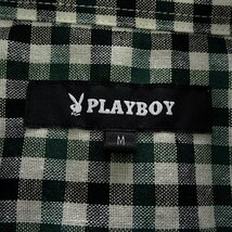 新品 プレイボーイ 24年春夏 クレイジーパターン シャツ L 緑 【1025_69】 PLAYBOY メンズ 長袖 ボタンダウン コットン レーヨン バニー_画像10