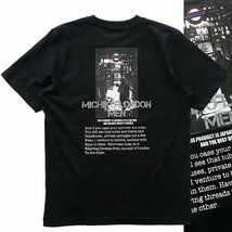 新品 ミチコロンドン 春夏 バックプリント ポケット Tシャツ L 黒【ML9M-T037_BK】 MICHIKO LONDON 半袖 コットン カットソー メンズ_画像1