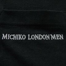 新品 ミチコロンドン 春夏 バックプリント ポケット Tシャツ L 黒【ML9M-T037_BK】 MICHIKO LONDON 半袖 コットン カットソー メンズ_画像7