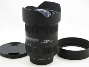 [22574W4]★ほぼ新品級★SIGMA 12-24mm F4.5-5.6 II DG HS Nikon フード付き