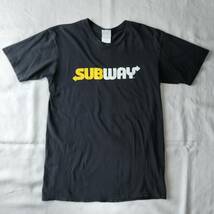 2000's SUBWAY プリントTシャツ ヴィンテージ 100％コットン ブラック 黒 表記Mサイズ USA輸入古着_画像1