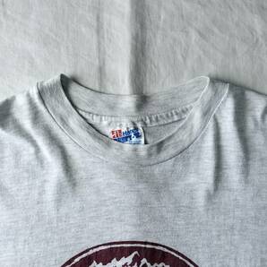 1990's MADE IN USA アメリカ製 Hanes プリントTシャツ ヴィンテージ グレー 表記Lサイズ 希少の画像3