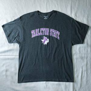 2000's Champion チャンピオン TARLETON STATE カレッジロゴTシャツ ヴィンテージ チャコールグレー 表記XLサイズ American vintage 良品