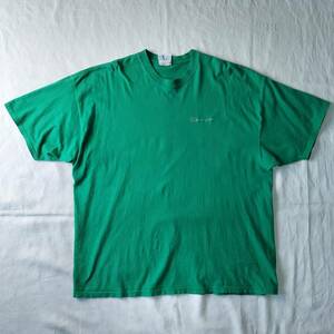 1990's Champion チャンピオンTシャツ ヴィンテージ 刺繍ロゴ グリーン 緑 表記XLサイズ American vintage 希少