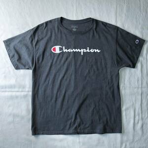 2000's Champion チャンピオンTシャツ ヴィンテージ チャコールグレー 表記XLサイズ American vintage 良品