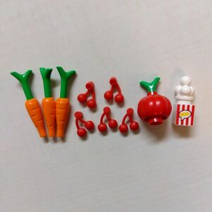 レゴ LEGO 野菜 果物 食べ物 にんじん かぼちゃ さくらんぼ ポップコーン