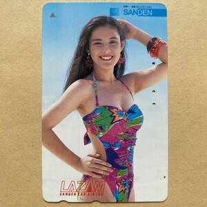【使用済】 テレカ 女性モデル 水着 SANDEN LAZAM