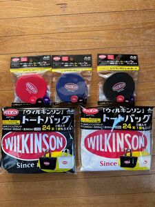 【ウィルキンソン】トートバッグ全2種（白・黒）＋シリコンガジェットポーチ全3種