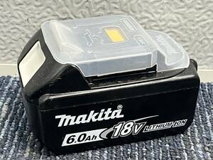 【美品】makita マキタ 18V 6.0Ah 残量表示付 純正 リチウムイオンバッテリー BL1860B リチュウムイオン電池 蓄電池 充電池 2330