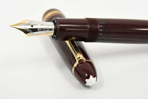 MONTBLANC モンブラン MEISTERSTUCK 146 ボルドー 14K 585 中白 革ケース 箱入り ジャンク品 万年筆 20794010