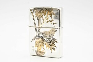 ZIPPO ジッポー 照行 STERLING SILVER 手彫り 2001年製 オイルライター 喫煙具 20794518