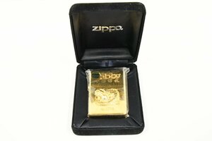 Zippo ジッポー 福吉 季萬樂長 龍 ゴールド ケースあり オイルライター 喫煙具 20795215