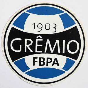 即決【デッドストック タイ製】GREMIO FBPA ステッカー -ブルー×ブラック/直径92mm/サッカー/サッカークラブ/グレミオFBPA/ブラジル