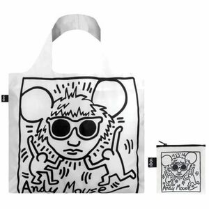 【新品即決】LOQI / ロキ/Keith Haring/キースヘリング/Andy Mouse/Recycled Bag/アンディマウス/ミニポーチ付/エコ トートバッグ(KH.AM.R)